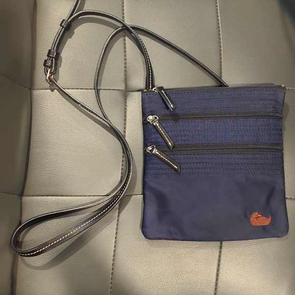 Handbag by Dooney & Bourke J3900498 Navy Blue w/Pink Interior - Picture 14 of 16